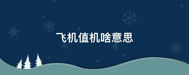 飞机值机啥意思 飞机值机啥意思选哪里