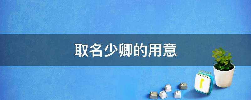 取名少卿的用意 取名少卿的用意和含义