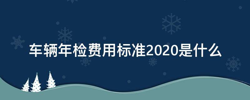 车辆年检费用标准2020是什么（车辆年检费用标准2020是什么意思）