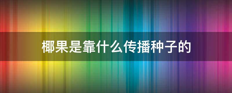 椰果是靠什么传播种子的 椰树果靠什么传播种子