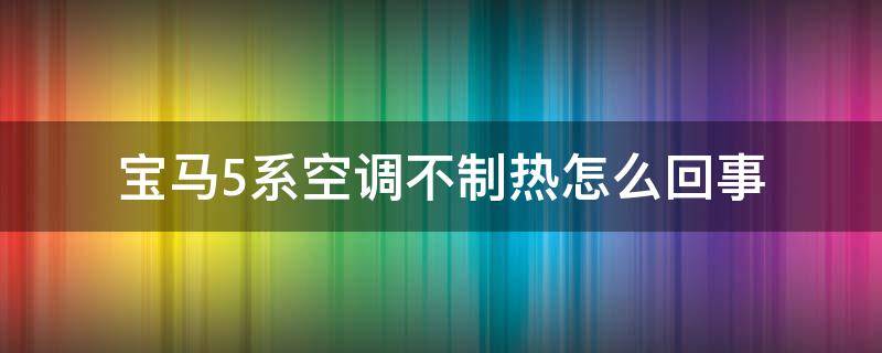宝马5系空调不制热怎么回事（宝马5系空调热风不热的原因）