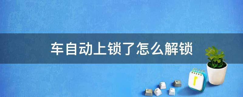 车自动上锁了怎么解锁（车自动上锁了怎么解锁车门）