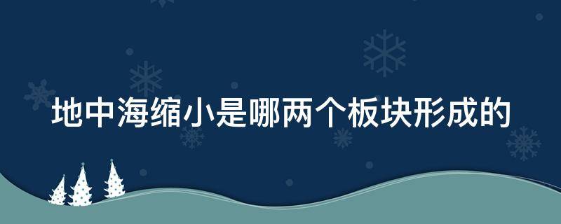 地中海缩小是哪两个板块形成的（地中海缩小是哪些板块相互作用的结果）