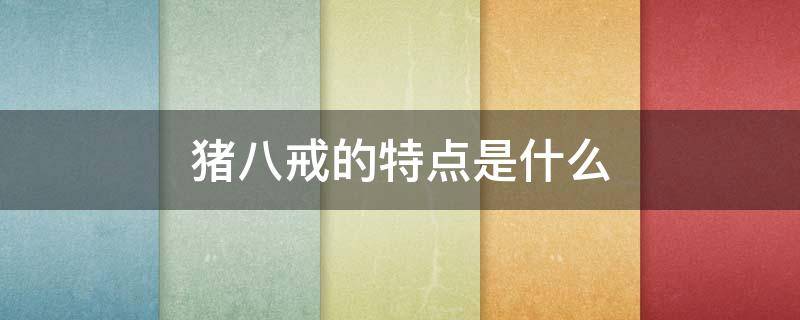 猪八戒的特点是什么（猪八戒的特点是什么四字词语）