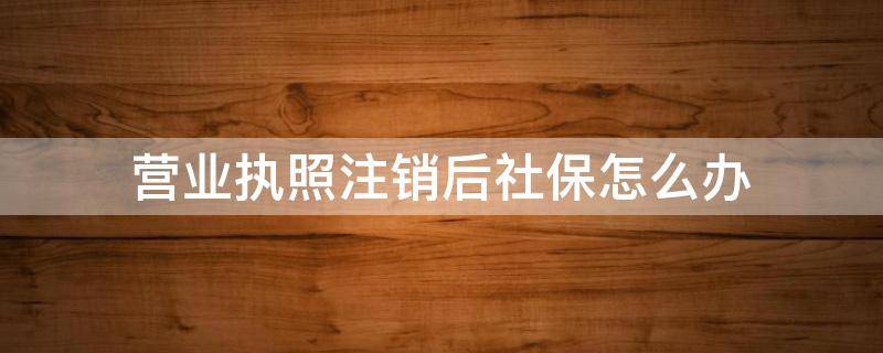 营业执照注销后社保怎么办 营业执照注销了社保会自动注销吗