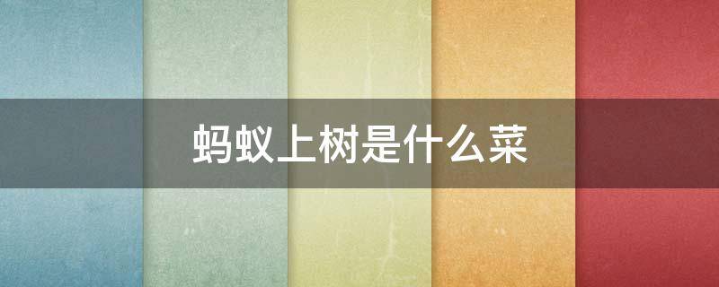 蚂蚁上树是什么菜（东北蚂蚁上树是什么菜）