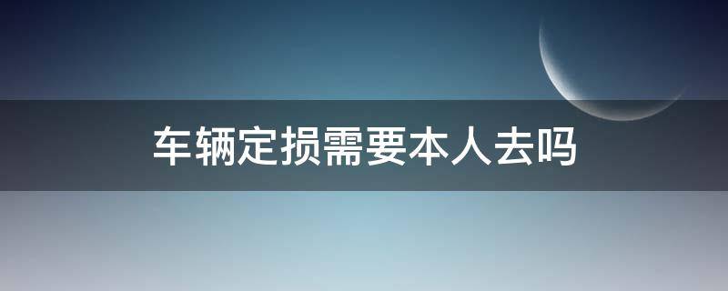车辆定损需要本人去吗（定损的时候要驾驶人本人去吗）