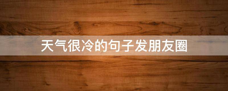 天气很冷的句子发朋友圈（天气很冷的句子发朋友圈图片）