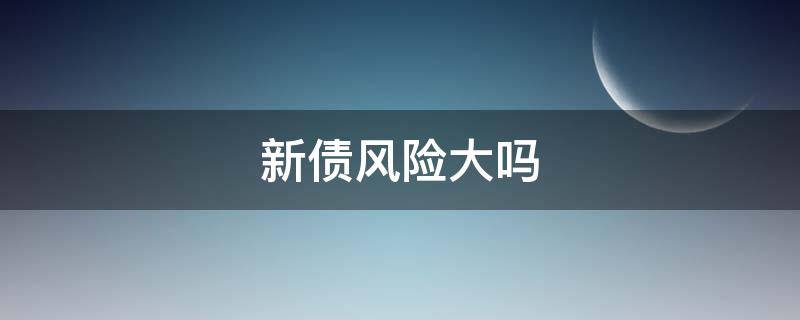 新债风险大吗（新债的风险和收益）