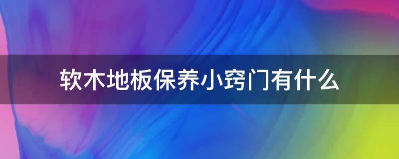 软木地板保养小窍门有什么（软木地板如何保养）