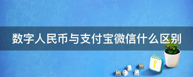 数字人民币与支付宝微信什么区别 数字人民币与支付宝微信什么区别啊