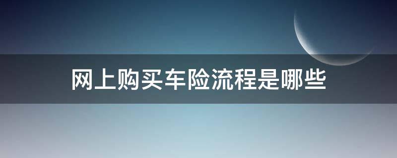 网上购买车险流程是哪些（网上购买车险流程是哪些内容）