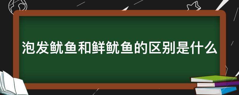 泡发鱿鱼和鲜鱿鱼的区别是什么 泡发鱿鱼可以吃吗