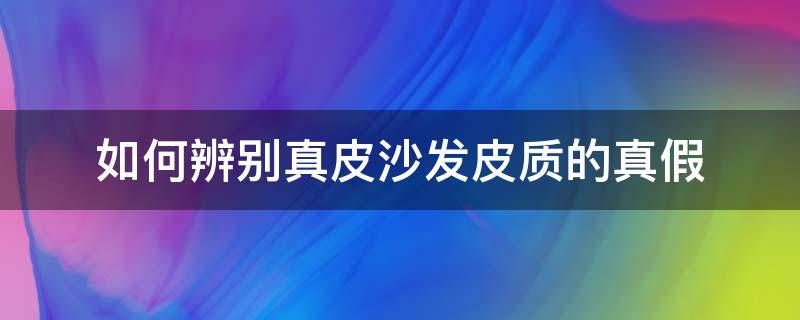 如何辨别真皮沙发皮质的真假 如何辨别真皮沙发皮质的真假呢