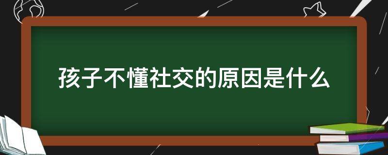孩子不懂社交的原因是什么 孩子不懂社交的原因是什么引起的