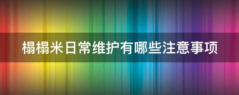 榻榻米日常维护有哪些注意事项（榻榻米怎么护理）