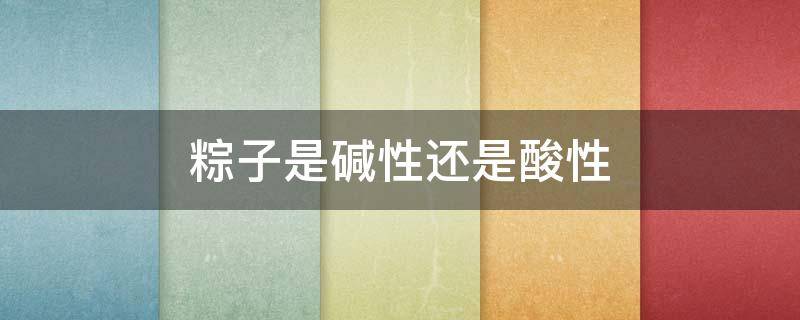 粽子是碱性还是酸性（粽子是碱性的还是酸性的）