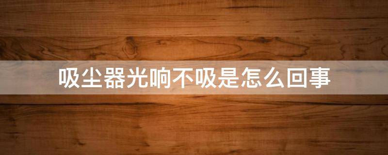 吸尘器光响不吸是怎么回事（吸尘器响但是不吸）