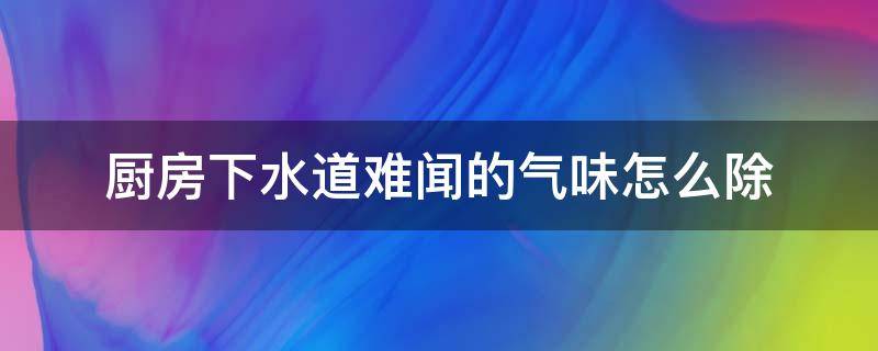 厨房下水道难闻的气味怎么除 厨房下水道难闻的气味怎么除去