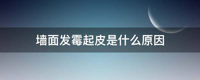 墙面发霉起皮是什么原因（墙面发霉起皮是什么原因造成的）