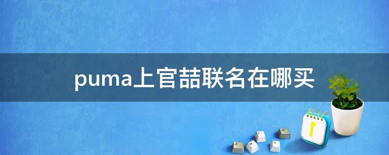 puma上官喆联名在哪买 puma上官喆联名鞋什么时候出的