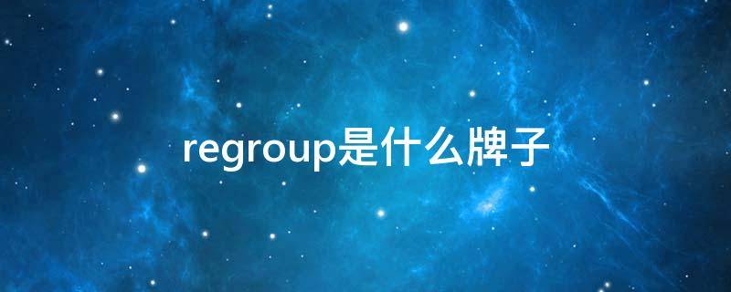 regroup是什么牌子（reg是什么品牌）