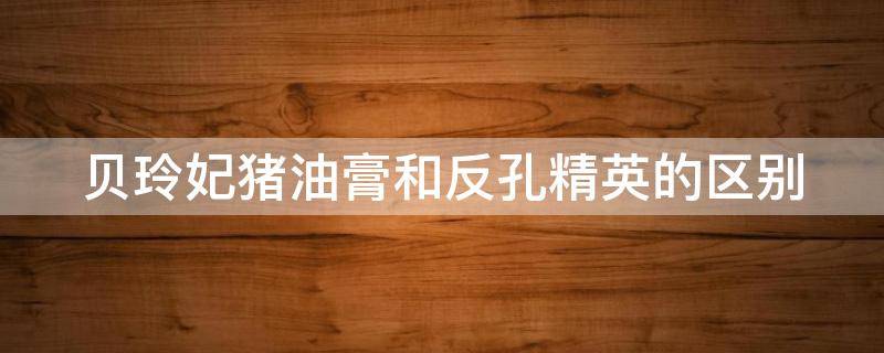 贝玲妃猪油膏和反孔精英的区别 贝玲妃反孔精英控油啫喱怎么用