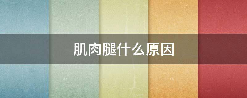 肌肉腿什么原因（肌肉腿很严重怎么办）