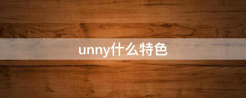 unny什么特色 unny叫什么
