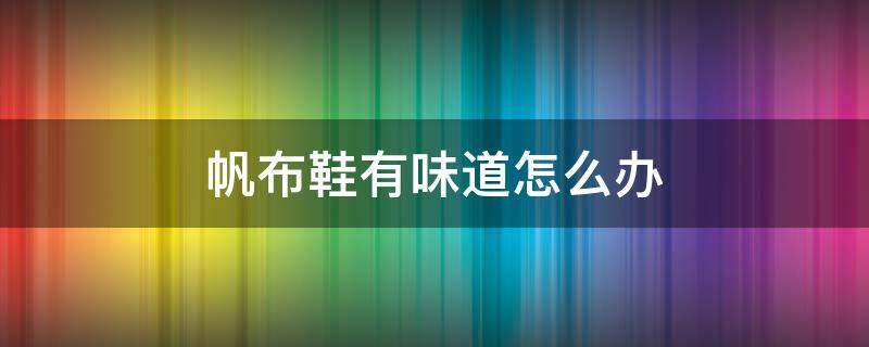 帆布鞋有味道怎么办（帆布鞋有味道正常吗）