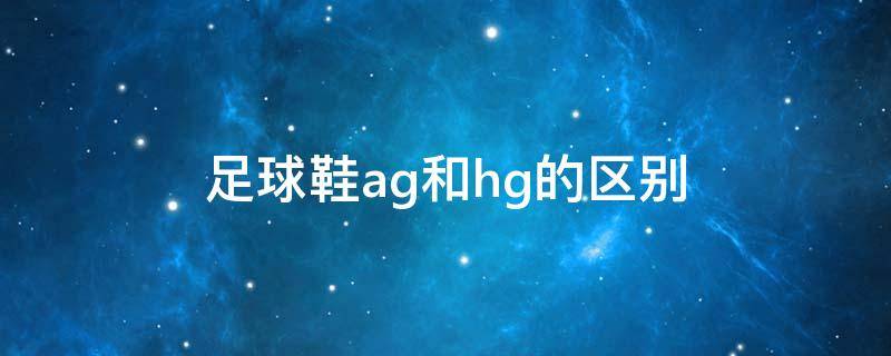 足球鞋ag和hg的区别（足球鞋ag和hg的区别）