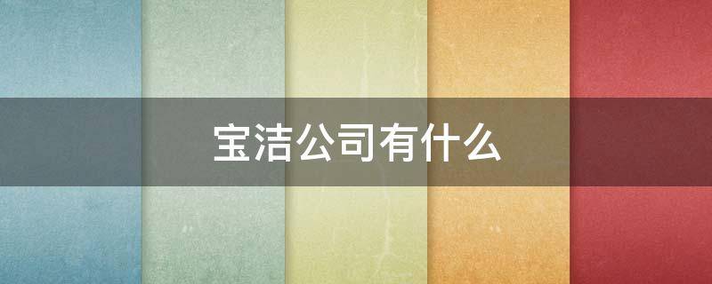 宝洁公司有什么（宝洁公司有什么特色得以在中国占有这么大市场份额）