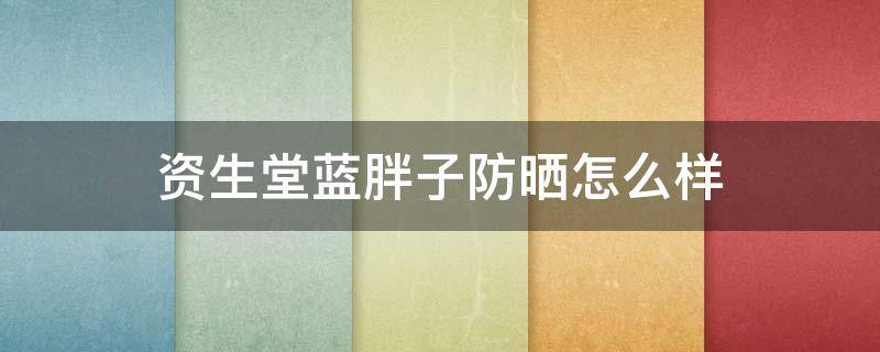 资生堂蓝胖子防晒怎么样 资生堂蓝胖子防晒怎么样多少钱