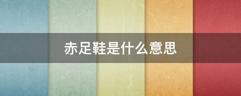 赤足鞋是什么意思 赤足鞋是什么意思啊