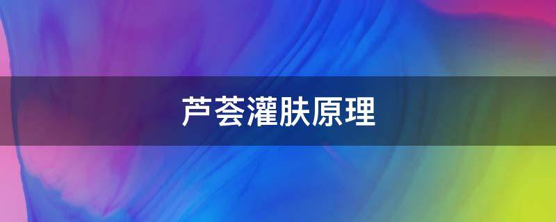 芦荟灌肤原理（芦荟灌肤的原理）