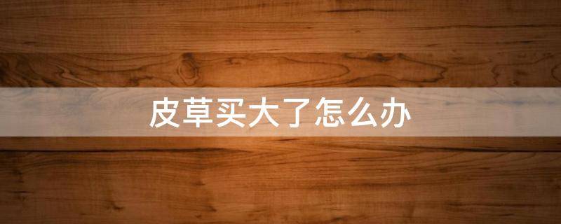 皮草买大了怎么办（皮草太大了怎么改小视频）