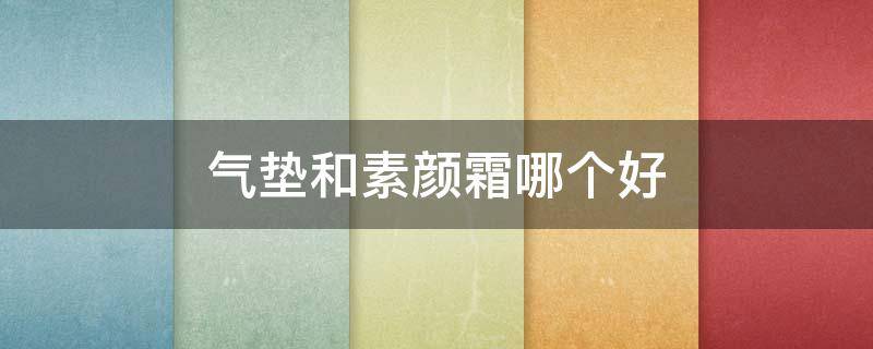 气垫和素颜霜哪个好（气垫和素颜霜哪个好一点）