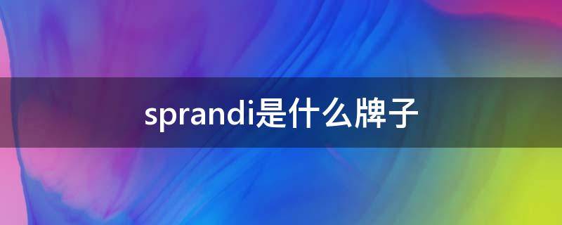 sprandi是什么牌子（sprandi是什么牌子的鞋）