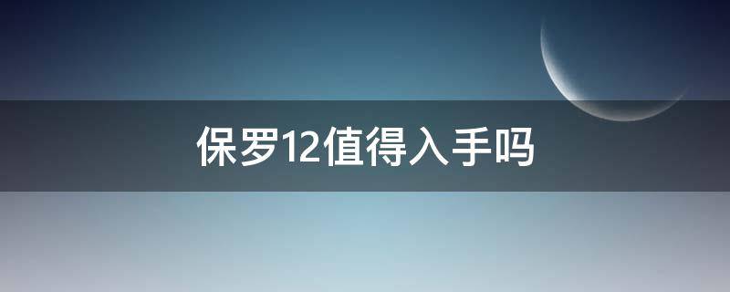 保罗12值得入手吗 保罗12配置