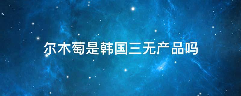 尔木萄是韩国三无产品吗（尔木萄属于韩国几线品牌）