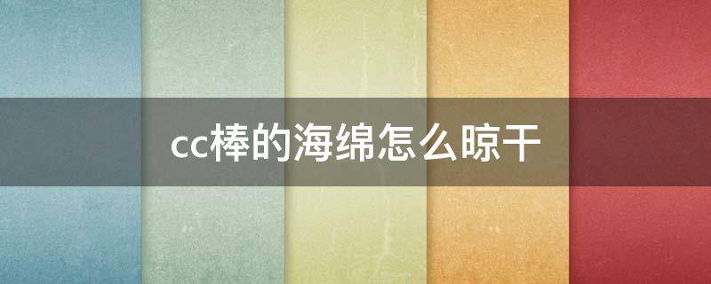 cc棒的海绵怎么晾干 海绵棒是什么