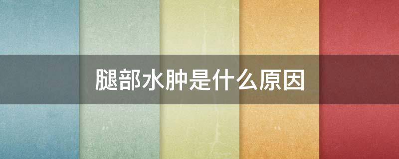 腿部水肿是什么原因（腿部水肿是什么原因造成的女性）