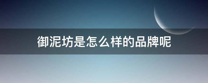 御泥坊是怎么样的品牌呢 御泥坊是怎么样的品牌呢知乎