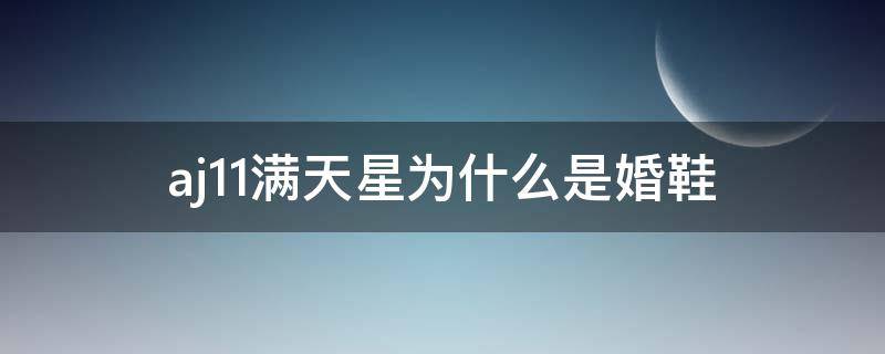 aj11满天星为什么是婚鞋（aj11满天星结婚图）