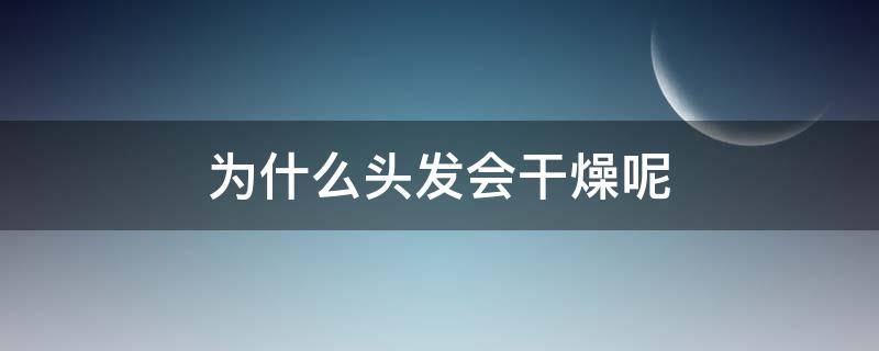 为什么头发会干燥呢 为什么头发会干燥呢女生