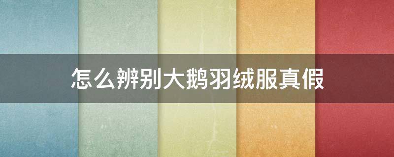 怎么辨别大鹅羽绒服真假 怎么辨别大鹅羽绒服真假图解