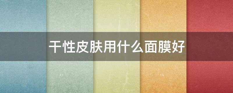 干性皮肤用什么面膜好 干性皮肤用什么面膜好用