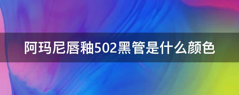 阿玛尼唇釉502黑管是什么颜色（阿玛尼唇釉502红管）
