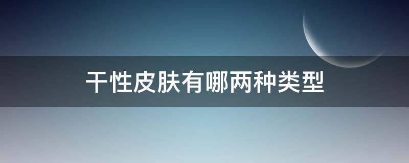 干性皮肤有哪两种类型（干性皮肤有哪两种类型图片）