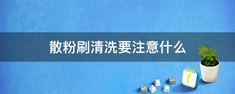 散粉刷清洗要注意什么 散粉刷用什么清洁剂洗